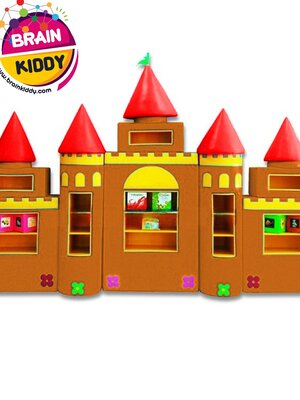 ชั้นวางปราสาทเจ้าหญิง5ชิ้น เฟอร์นิเจอร์เด็ก ,ชั้นวางของไม้,ตู้ไม้, ชั้นวางของเด็ก, โรงเรียนอนุบาล, เนอสเซอรี่, ห้องเด็กเล่น, kidszone พร้อมส่ง