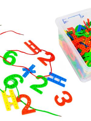 ชุดร้อยเชือกตัวเลข ,ของเล่นเสริมพัฒนาการ, ของเล่น,สื่อการสอนปฐมวัย