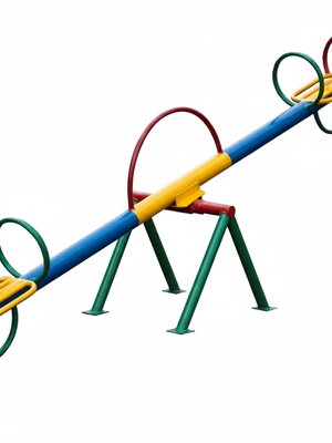 คานกระดก 2 ที่นั่ง (มือจับตัว O), ไม้กระดก2ที่นั่ง เครื่องเล่นสนามกลางแจ้ง , เครื่องเล่นสนามแบบเหล็ก, OutdoorPlayground, ราคาโรงงาน ขนาด 150x200x50 ซม.