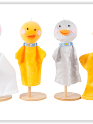 หุ่นมือ ชุดลูกเป็ดขี้เหร่ เล่านิทาน ราคาไม่รวมที่ตั้งหุ่น ของเล่นเสริมพัฒนาการ ,ของเล่นเสริมทักษะ,ของเล่นเด็ก, สื่อการสอนอนุบาล