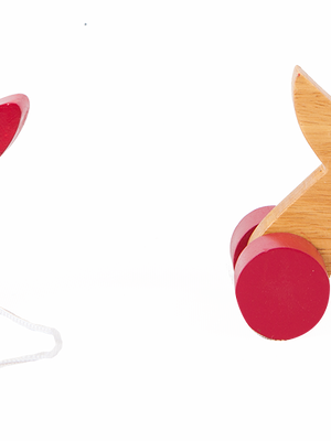 รถลากกระต่าย , ของเล่นไม้, ของเล่นเสริมพัฒนาการ, ของเล่นเด็กอนุบาล, สื่อการสอนเด็กอนุบาล