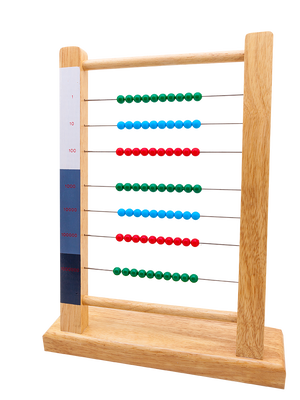 กรอบลูกปัดใหญ่ ลูกคิดนับเลข,ลูกคิดมอนเตสซอรี่,คณิตศาสตร์, ของเล่นไม้, ของเล่นเสริมพัฒนาการ,สื่อการสอนปฐมวัย,พร้อมส่ง