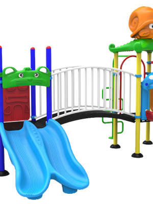 M-ACR-30ชุดหอปลาหมึก+ปีนป่าย +ชิงช้า 2 ที่นั่ง เครื่องเล่นสนาม กลางแจ้ง เหล็ก, สไลเดอร์ ของเล่น สั่งทำ 7-15 วัน