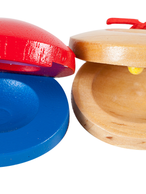 0918 กรับกลม ทำด้วยไม้ ของเล่นเสริมพัฒนาการ ,ของเล่นเสริมทักษะ,ของเล่นเด็ก, สื่อการสอนอนุบาล