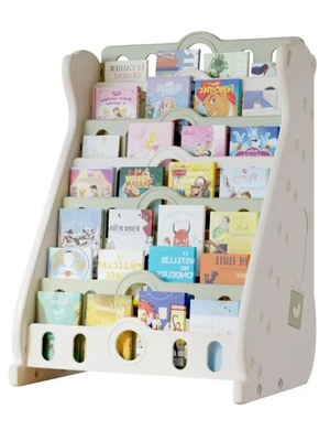 ชั้นวางหนังสือหมีขาว 7 ชั้น ,ชั้นวางพลาสติกหนา โชว์ปก ,เฟอร์นิเจอร์เด็ก,ชั้นวางหนังสือเด็ก ขนาด : 50x69x97 ซม.