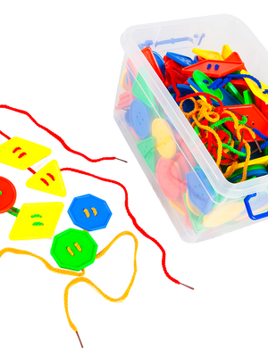 ชุดร้อยรูปทรงเรขา ,ของเล่นเสริมพัฒนาการ,ของเล่น,สื่อการสอนปฐมวัย