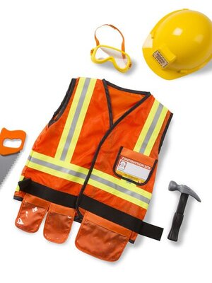 ชุดแฟนซีก่อสร้าง,ชุดคนงาน,ชุดเด็ก,แจ็คเก็ตเซฟตี้,Construction Role Play Costume,ของเล่นบทบาทสมมติ,ของเล่นเสริมพัฒนาการ,สื่อการสอนอนุบาลพร้อมส่ง