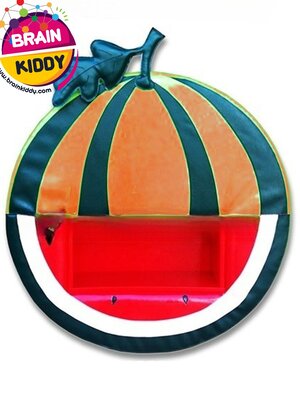 ชั้นวางแตงโมสีแดง เฟอร์นิเจอร์เด็ก ,ชั้นวางของไม้,ตู้ไม้, ชั้นวางของเด็ก, โรงเรียนอนุบาล, เนอสเซอรี่, ห้องเด็กเล่น, kidszone พร้อมส่ง