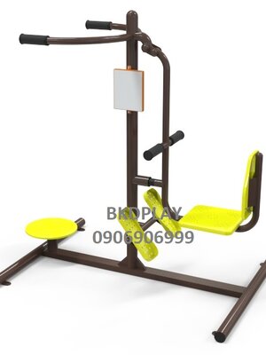 บริหารขา-เข่า-น่อง-เอว-สะโพก (แบบขาดันยกตัวคู่)เครื่องออกกำลังกาย, กลางแจ้ง, ลานกีฬา, อเนกประสงค์, สนามกีฬา