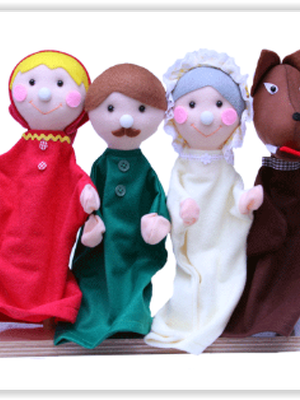 1324 หุ่นกระบอกมือ หนูน้อยหมวกแดง ของเล่นเสริมพัฒนาการ ,ของเล่นเสริมทักษะ,ของเล่นเด็ก, สื่อการสอนอนุบาล