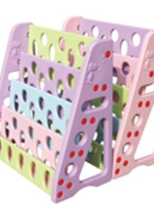 ชั้นวางหนังสือสีหวาน,ชั้นวางพลาสติกสีพาสเทล,เฟอร์นิเจอร์เด็ก,ชั้นใส่หนังสือ4ชั้น ขนาด 38x78x78 ซม.