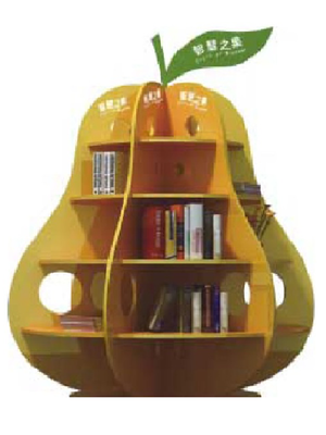 เฟอร์นิเจอร์เด็ก,ชั้นวางหนังสือเด็ก,ชั้นวางหนังสือลูกแพร สินค้าพร้อมส่ง คิดค่าส่งตามจริง สินค้าราคาโรงงาน ขนาด 120 x 120 x 200 ซม.