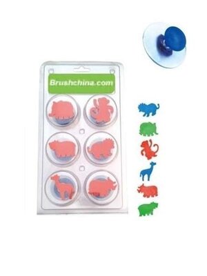 ชุดตราปั๊มรูปสัตว์ 6 ชนิด, ตรายาง ,ตราปั๊ม ,สื่อการสอน, พร้อมส่ง