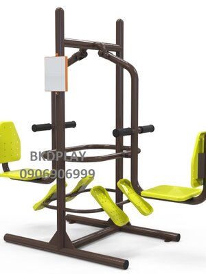 เครื่องออกกำลังกาย กลางแจ้ง ชุดอุปกรณ์ บริหารขา เข่า น่อง แบบขาดัน ยกตัวคู่ ลานกีฬา อเนกประสงค์ สนามกีฬา