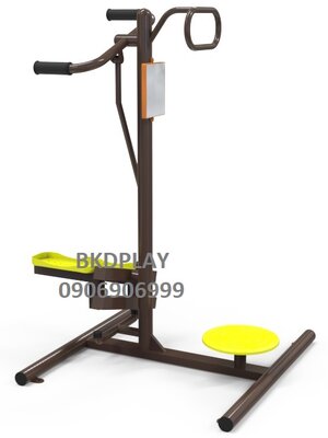 บริหารข้อเข่า-ขา-เอว-สะโพก (แบบย่ำเท้าบิดเอว)เครื่องออกกำลังกาย, กลางแจ้ง, ลานกีฬา, อเนกประสงค์, สนามกีฬา