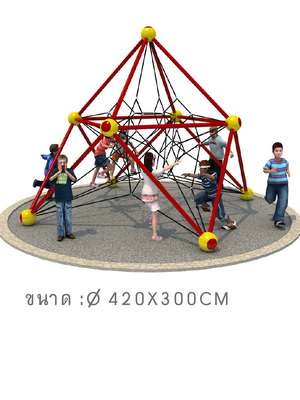 ปีนป่ายตาข่ายอะตอม B เครื่องเล่นสนามกลางแจ้ง ปีนป่ายเชือกลวดสลิง ราคาโรงงาน