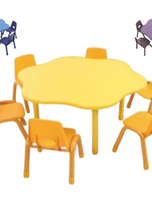 ชุดโต๊ะดอกไม้สดใส พร้อมเก้าอี้ 6 ที่นั่ง โต๊ะเก้าอี้นักเรียน,โต๊ะเด็ก,เก้าอี้เด็ก,อนุบาล-ประถม,โต๊ะกิจกรรม,โต๊ะพลาสติกขาเหล็ก,โต๊ะเขียนหนังสือเด็ก สั่งนำเข้า ขนาดความยาวโต๊ะ 100-120 ซม. ขนาดความสูงโต๊ะ 48-60 ซม.