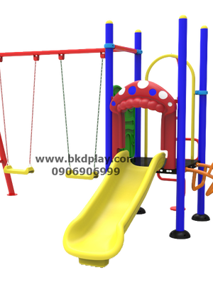 ชุดหอหอสไลด์-ปีนป่าย เครื่องเล่นสนาม กลางแจ้ง เหล็ก ,บาร์โหน ตั้งพื้น ,ปีนป่าย, สไลเดอร์,ของเล่น สั่งทำ 10-20 วัน ขนาด280x380x200 ซม.