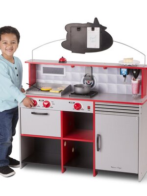 ชุดเคาท์เตอร์ครัว,ชุดร้านอาหารพร้อมโต๊ะและเก้าอี้,ครัวจำลอง, Star Diner Restaurant ,ของเล่นบทบาทสมมติ,ของเล่นเสริมพัฒนาการ,สื่อการสอนอนุบาลพร้อมส่ง