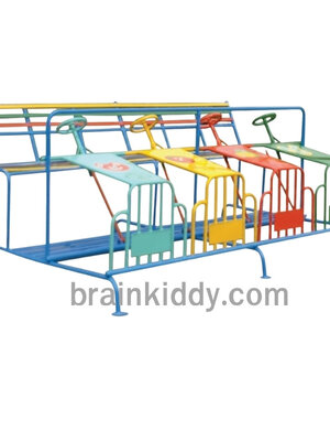 รถยนต์เด็ก 4ที่นั่ง จัมโบ้, เครื่องเล่นสนามกลางแจ้ง , เครื่องเล่นสนามแบบเหล็ก, รถหัดขับ รถเหล็ก OutdoorPlayground, ราคาโรงงาน ขนาด 100x220x95 ซม.