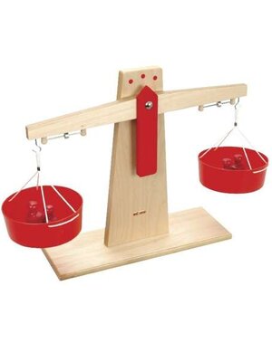 ตาชั่งไม้ของเล่นสองแขน เสริมพัฒนาการ ของเล่นเสริมทักษะ สื่อการสอนปฐมวัย