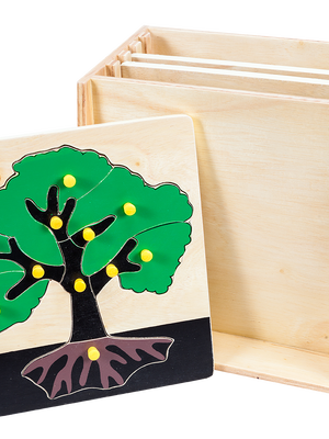 ตู้บาโทนี่พืช พร้อมกระดานต่อภาพ 5 แผ่น, ของเล่นไม้, ของเล่นเสริมพัฒนาการ, ของเล่น,สื่อการสอนปฐมวัย