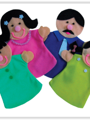 1305 หุ่นมือครอบครัว พ่อ แม่ ลูกชาย ลูกสาว (ชุดเล็ก) ของเล่นเสริมพัฒนาการ ,ของเล่นเสริมทักษะ,ของเล่นเด็ก, สื่อการสอนอนุบาล