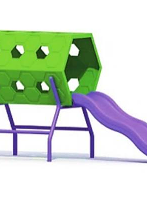 เครื่องเล่นเด็ก ชุดกระดานลื่นอุโมงค์ 6 เหลี่ยม ,อุโมงค์รังผึ้ง ,ท่อลอด,กระดานลื่น,สไลเดอร์, เตรื่องเล่นสนามกลางแจ้ง ในร่ม,ขนาด 80x260x140 ซม.