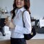 เสื้อเชิ้ตผู้หญิงสีขาว ออฟไวท์ สลิมฟิต เข้ารูป แขนยาว เสื้อเชิ้ตทำงาน เสื้อยูนิฟอร์ม แบรนด์ 8SHIRT slim fit shirt พร้อมส่ง