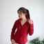 เสื้อเชิ้ตผู้หญิง แดงเลือดนก (Maroon Red) สลิมฟิต เข้ารูป แขนยาว เสื้อเชิ้ตทำงาน เสื้อยูนิฟอร์ม แบรนด์ 8SHIRT slim fit shirt พร้อมส่ง