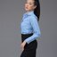 เสื้อเชิ้ตผู้หญิง สีฟ้า (Blue) สลิมฟิต เข้ารูป แขนยาว เสื้อเชิ้ตทำงาน เสื้อยูนิฟอร์ม แบรนด์ 8SHIRT slim fit shirt พร้อมส่ง