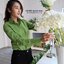 เสื้อเชิ้ตผู้หญิง สีเขียวมะกอก (Olive green) สลิมฟิต เข้ารูป แขนยาว เสื้อเชิ้ตทำงาน เสื้อยูนิฟอร์ม แบรนด์ 8SHIRT slim fit shirt พร้อมส่ง