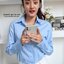 เสื้อเชิ้ตผู้หญิง สีฟ้า (Blue) สลิมฟิต เข้ารูป แขนยาว เสื้อเชิ้ตทำงาน เสื้อยูนิฟอร์ม แบรนด์ 8SHIRT slim fit shirt พร้อมส่ง