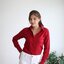 เสื้อเชิ้ตผู้หญิง แดงเลือดนก (Maroon Red) สลิมฟิต เข้ารูป แขนยาว เสื้อเชิ้ตทำงาน เสื้อยูนิฟอร์ม แบรนด์ 8SHIRT slim fit shirt พร้อมส่ง