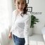 เสื้อเชิ้ตผู้หญิงสีขาว ออฟไวท์ สลิมฟิต เข้ารูป แขนยาว เสื้อเชิ้ตทำงาน เสื้อยูนิฟอร์ม แบรนด์ 8SHIRT slim fit shirt พร้อมส่ง