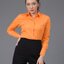 เสื้อเชิ้ตผู้หญิง สีส้มสด (Orange Summer) สลิมฟิต เข้ารูป แขนยาว เสื้อเชิ้ตทำงาน เสื้อยูนิฟอร์ม แบรนด์ 8SHIRT slim fit shirt พร้อมส่ง