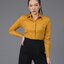 เสื้อเชิ้ตผู้หญิง สีเหลืองมัสตาร์ด (Mustard yellow) สลิมฟิต เข้ารูป แขนยาว เสื้อเชิ้ตทำงาน เสื้อยูนิฟอร์ม แบรนด์ 8SHIRT slim fit shirt พร้อมส่ง
