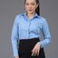 เสื้อเชิ้ตผู้หญิง สีฟ้า (Blue) สลิมฟิต เข้ารูป แขนยาว เสื้อเชิ้ตทำงาน เสื้อยูนิฟอร์ม แบรนด์ 8SHIRT slim fit shirt พร้อมส่ง