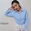 เสื้อเชิ้ตผู้หญิง สีฟ้า (Blue) สลิมฟิต เข้ารูป แขนยาว เสื้อเชิ้ตทำงาน เสื้อยูนิฟอร์ม แบรนด์ 8SHIRT slim fit shirt พร้อมส่ง