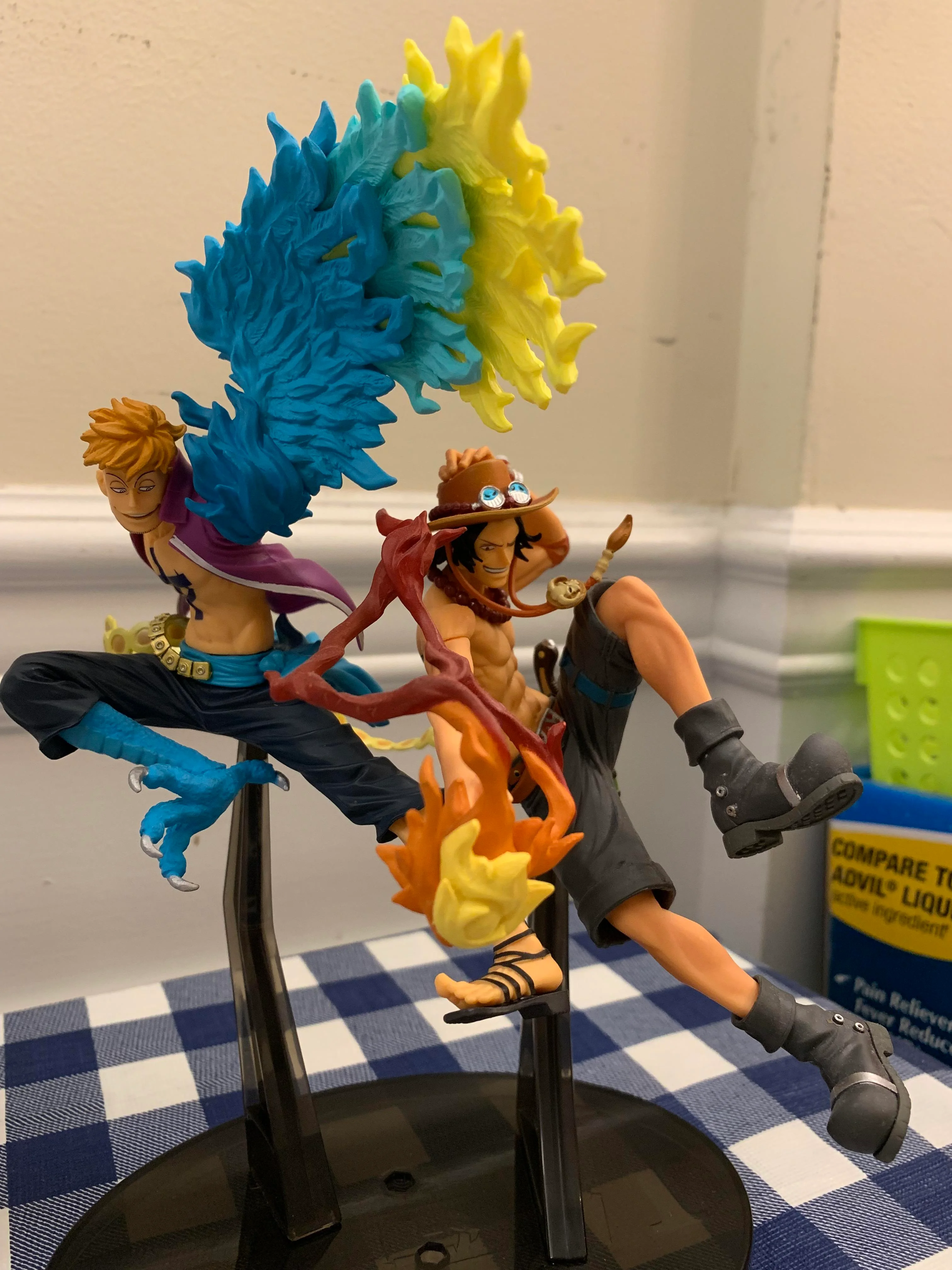 Marco & Ace ของแท้ JP แมวทอง - Scultures Banpresto [โมเดลวันพีช] (2 ตัว)