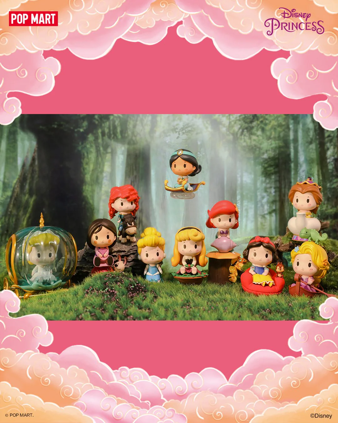 Disney Princess Exclusive Car Series - 100% - ของแท้ - Pop Mart [โมเดล Disney] (สินค้าพร้อมส่ง)